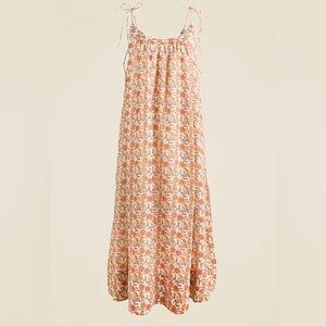 JCrew Floaty tie-shoulder dress in ramie Size XS
